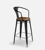 Tolix Metal Bar Stool In Matte Black Colour