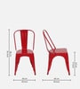 Tolix Metal Iconic Chair in Red Colour