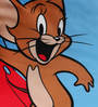 Tom & Jerry Single Bedsheet in Red Colour