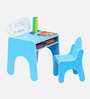 Tom Kids Activity Table & Chair Set In Blue Finish