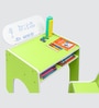 Tom Kids Activity Table & Chair Set In Green Finish