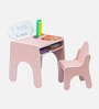 Tom Kids Activity Table & Chair Set In Pink Finish