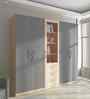 TomeTrove 4 Door Wardrobe In Grey and Beige Teak Finish