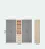 TomeTrove 4 Door Wardrobe In Grey and Beige Teak Finish