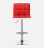 Tony Full Back Bar Stool In Red & White Colour
