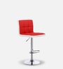 Tony Full Back Bar Stool In Red & White Colour