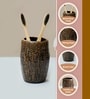 Brown Ceramic Toothbrush Holders