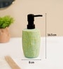 Teal Green Fine-Lined Bathroom Accessory Set Of 2