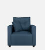 Topaz Fabric 1 Seater Sofa In Azure Blue Colour