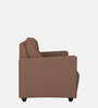 Topaz Fabric 1 Seater Sofa In Husk Brown Colour