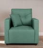 Topaz Fabric 1 Seater Sofa In Imperial Green Colour