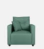 Topaz Fabric 1 Seater Sofa In Imperial Green Colour