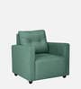 Topaz Fabric 1 Seater Sofa In Imperial Green Colour