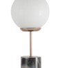 Lecce White Glass Shade Night Lamp With Marble Base