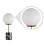 Lecce White Glass Shade Night Lamp With Marble Base