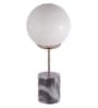 Lecce White Glass Shade Night Lamp With Marble Base