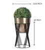 Topha Gold & Black Metal Planter