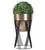 Topha Gold & Black Metal Planter