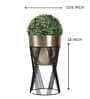 Topha Gold & Black Metal Planter