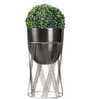 Topha Grey Metal Planter (Grey)