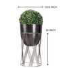 Topha Grey Metal Planter (Grey)