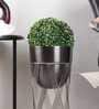 Topha Grey Metal Planter Topha Grey Metal Planter