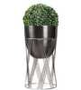 Topha Grey Metal Planter Topha Grey Metal Planter