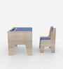 Topolino Toddler Activity Table & Chair in Oak and Blue Colour