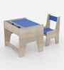 Topolino Toddler Activity Table & Chair in Oak and Blue Colour