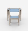 Topolino Toddler Activity Table & Chair in Oak and Light Blue Colour