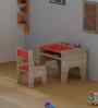 Topolino Toddler Activity Table & Chair in Oak and Red Colour