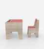 Topolino Toddler Activity Table & Chair in Oak and Red Colour