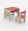 Topolino Toddler Activity Table & Chair in Oak and Red Colour