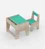 Topolino Toddler Activity Table & Chair in Oak and Teal Colour