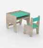 Topolino Toddler Activity Table & Chair in Oak and Teal Colour
