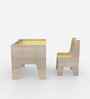 Topolino Toddler Activity Table & Chair in Oak and Yellow Colour