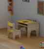 Topolino Toddler Activity Table & Chair in Oak and Yellow Colour