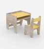 Topolino Toddler Activity Table & Chair in Oak and Yellow Colour