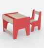 Topolino Toddler Activity Table & Chair in Red Colour