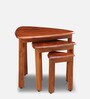 Viken Solid Wood Nest Of Tables In Honey Oak Finish