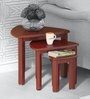Viken Solid Wood Nest Of Tables In Honey Oak Finish