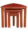 Viken Solid Wood Nest Of Tables In Honey Oak Finish
