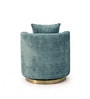 Blue Tori Upholstery Swivel Chair In Sapphire Blue Colour