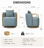 Blue Tori Upholstery Swivel Chair In Sapphire Blue Colour