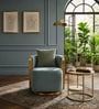 Blue Tori Upholstery Swivel Chair In Sapphire Blue Colour
