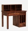 Vilbel Sheesham Wood Writing Table In Rustic Teak Finish