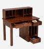 Vilbel Sheesham Wood Writing Table In Rustic Teak Finish
