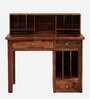 Vilbel Sheesham Wood Writing Table In Rustic Teak Finish