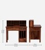 Vilbel Sheesham Wood Writing Table In Rustic Teak Finish