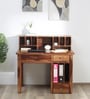 Vilbel Sheesham Wood Writing Table In Rustic Teak Finish
